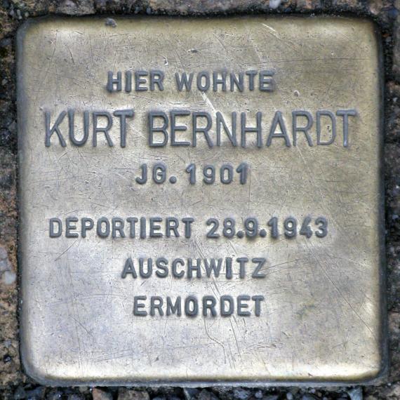 Stolperstein.Mitte.Ackerstraße 14 15.Kurt Bernhardt.9522