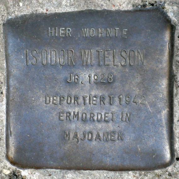 Stolperstein.Mitte.Almstadtstraße 19.Isidor Witelson.0691