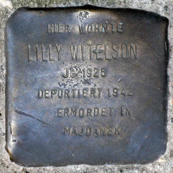 Stolperstein.Mitte.Almstadtstraße 19.Lilly Witelson.0685