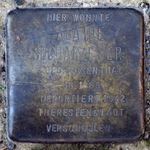 Stolperstein.Mitte.Almstadtstraße 47.Agathe Sochaczewer.0637