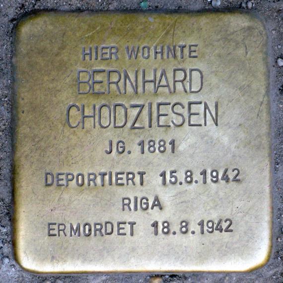 Stolperstein.Mitte.Alte Schönhauser Straße 23 24.Bernhard Chodziesen.0518