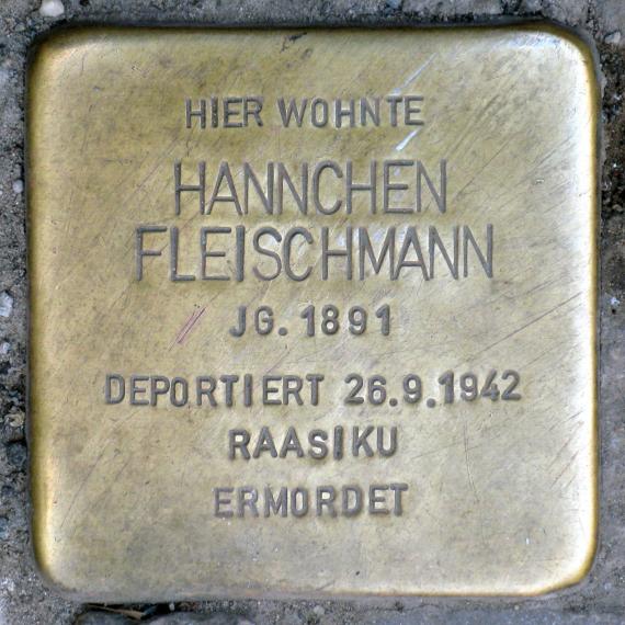 Stolperstein.Mitte.Alte Schönhauser Straße 23 24.Hannchen Fleischmann.0513