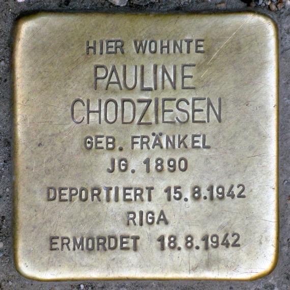 Stolperstein.Mitte.Alte Schönhauser Straße 23 24.Pauline Chodziesen.0522