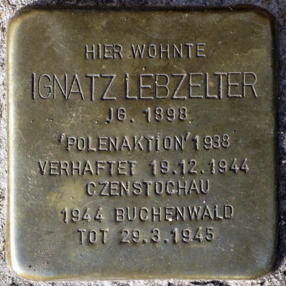 Stolperstein.Mitte.Alte Schönhauser Straße 4.Ignatz Lebzelter.5344