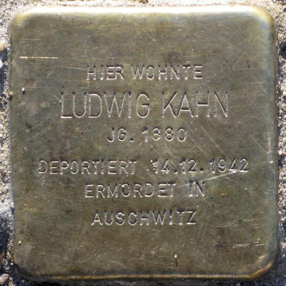 Stolperstein.Mitte.Alte Schönhauser Straße 59.Ludwig Kahn.5366