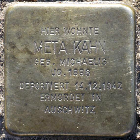 Stolperstein.Mitte.Alte Schönhauser Straße 59.Meta Kahn.5368