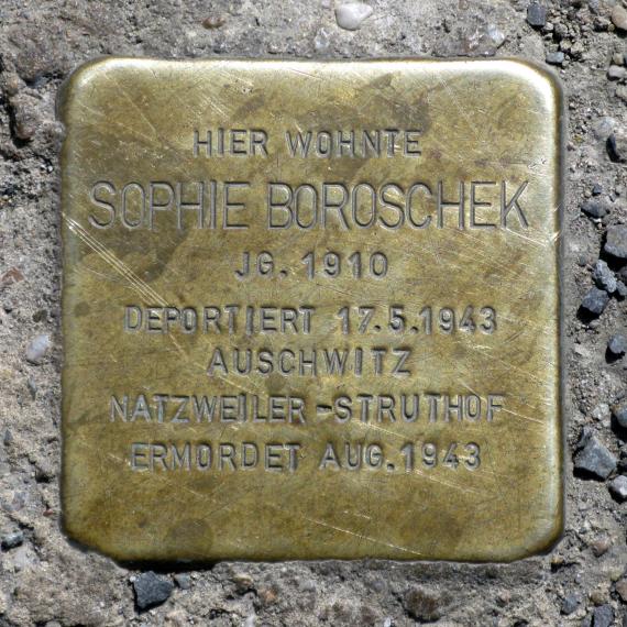 Stolperstein.Mitte.Brunnenstraße 18.Sophie Boroschek.3305