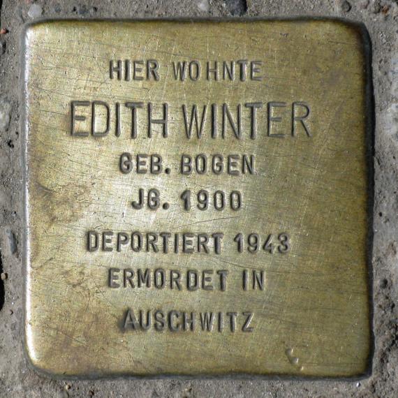 Stolperstein.Mitte.Brunnenstraße 195.Edith Winter.3371