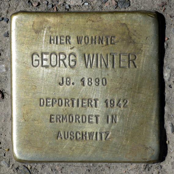Stolperstein.Mitte.Brunnenstraße 195.Georg Winter.3370