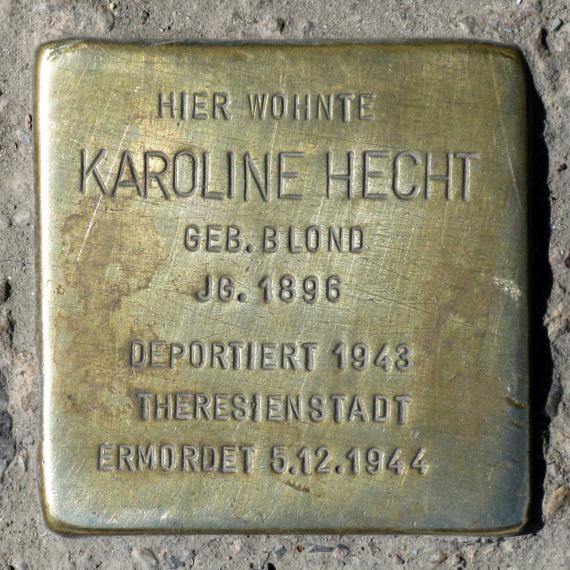 Stolperstein.Mitte.Brunnenstraße 195.Karoline.Hecht.3375