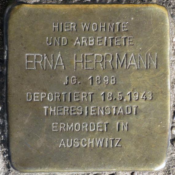 Stolperstein.Mitte.Brunnenstraße 41.Erna Herrmann.5578