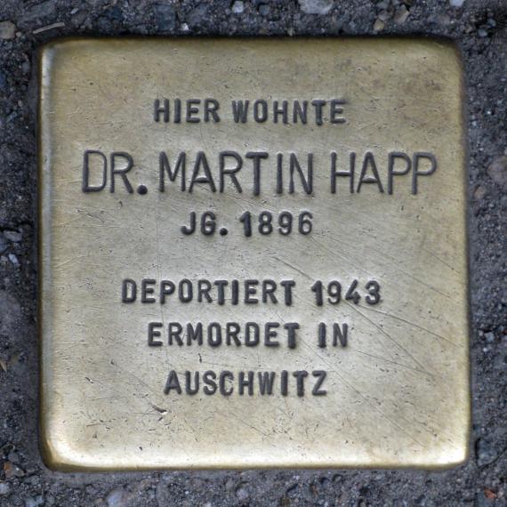 Stolperstein.Mitte.Chausseestraße 6.Martin Happ.2529