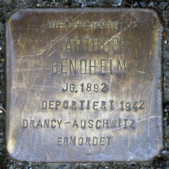 Stolperstein.Mitte.Dresdener Straße 91.Arthur Bendheim.7544