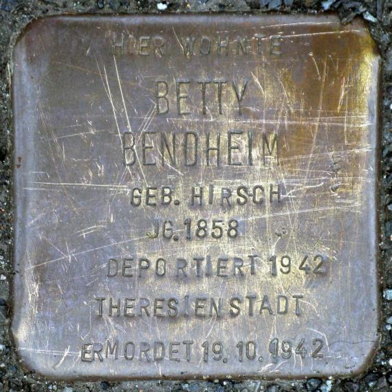Stolperstein.Mitte.Dresdener Straße 91.Betty Bendheim.7541