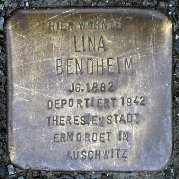 Stolperstein.Mitte.Dresdener Straße 91.Lina Bendheim.7538