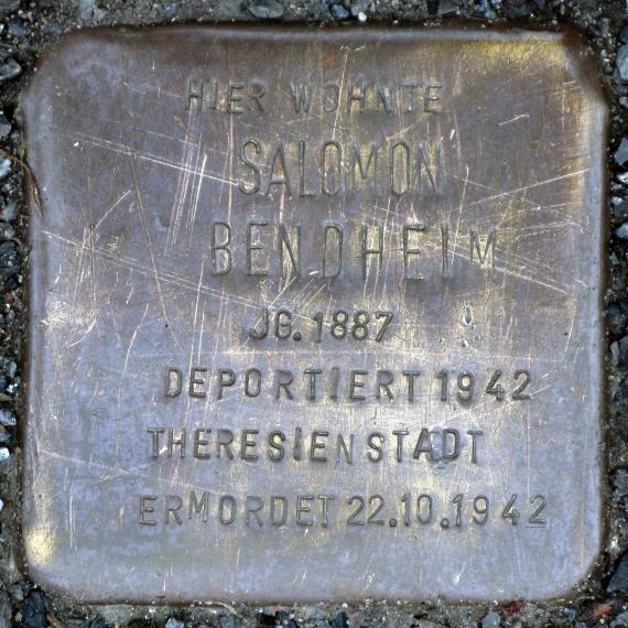 Stolperstein.Mitte.Dresdener Straße 91.Salomon Bendheim.7539