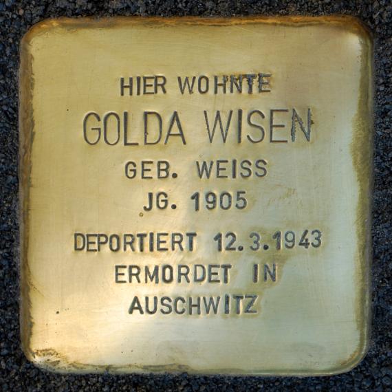 Stolperstein.Mitte.Fehrbelliner Straße 20.Golda Wisen.4995