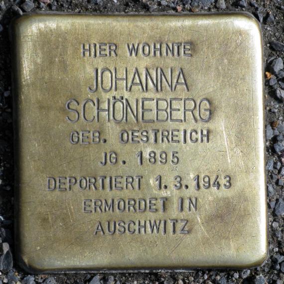Stolperstein.Mitte.Friedrichstraße 105.Johanna.Schöneberg.2558