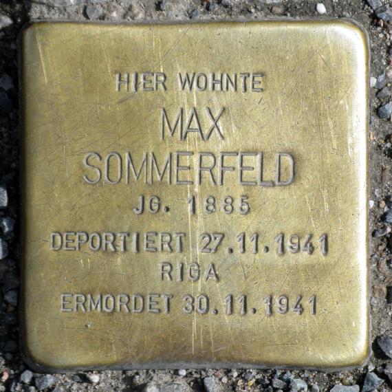 Stolperstein.Mitte.Friedrichstraße 105.Max Sommerfeld.2553