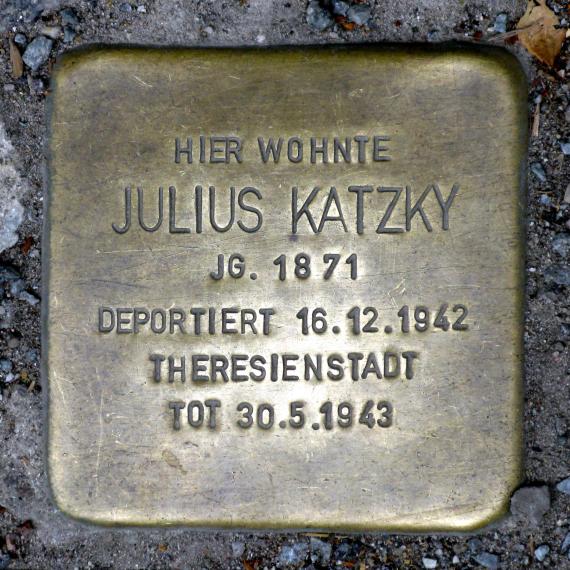 Stolperstein.Mitte.Gartenstraße 114.Julius.Katzky.3937