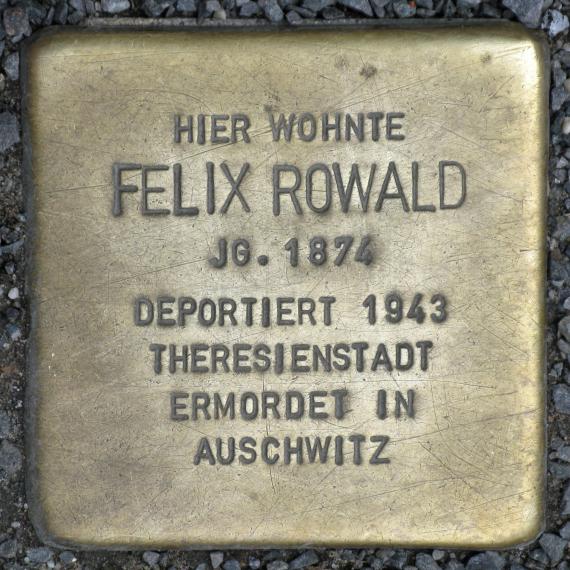 Stolperstein.Mitte.Gipsstraße 23 A.Felix Rowald.1781