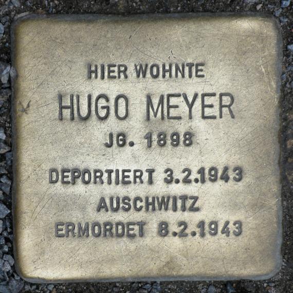 Stolperstein.Mitte.Gipsstraße 23 A.Hugo Meyer.1774