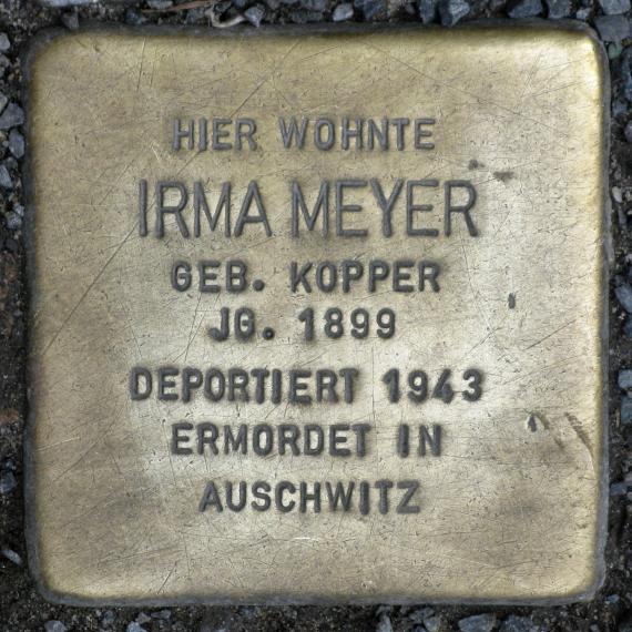Stolperstein.Mitte.Gipsstraße 23 A.Irma Meyer.1785