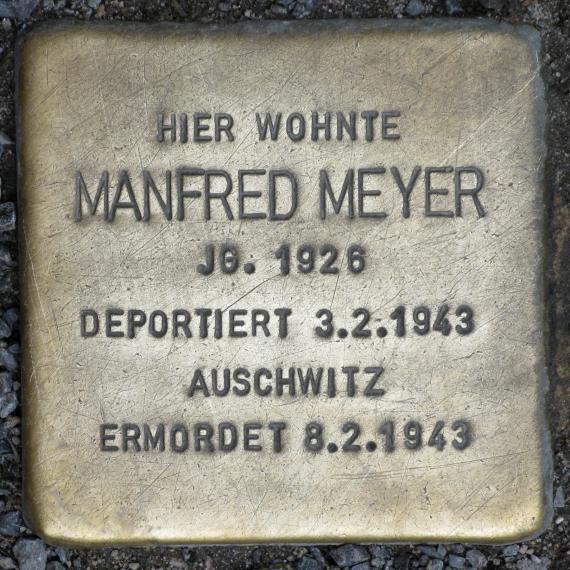 Stolperstein.Mitte.Gipsstraße 23 A.Manfred Meyer.1778