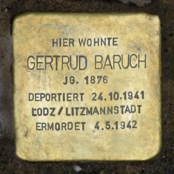 Stolperstein.Mitte.Gipsstraße 4.Gertrud Baruch.0153