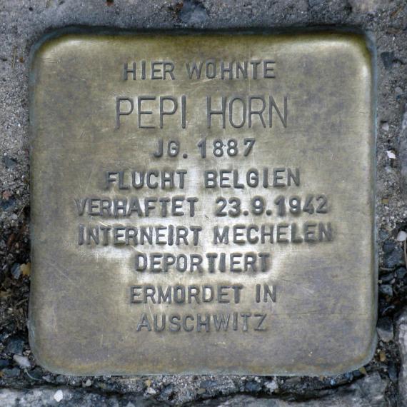 Stolperstein.Mitte.Gormannstraße 12.Pepi Horn.3459