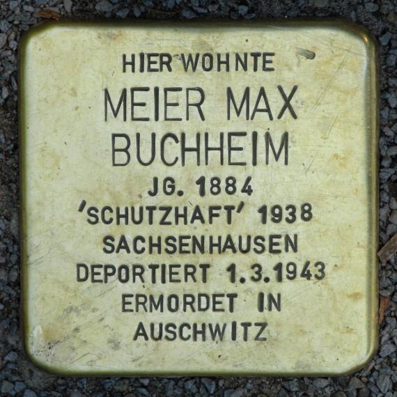 Stolperstein.Mitte.Gormannstraße 3.Meier Max Buchheim.5300