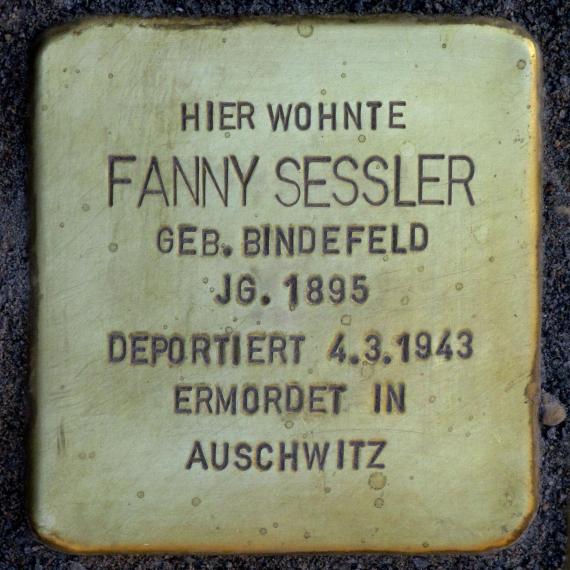 Stolperstein.Mitte.Große Hamburger Straße 33.Fanny Sessler.3790