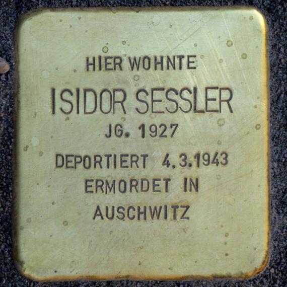 Stolperstein.Mitte.Große Hamburger Straße 33.Isidor Sessler.3792