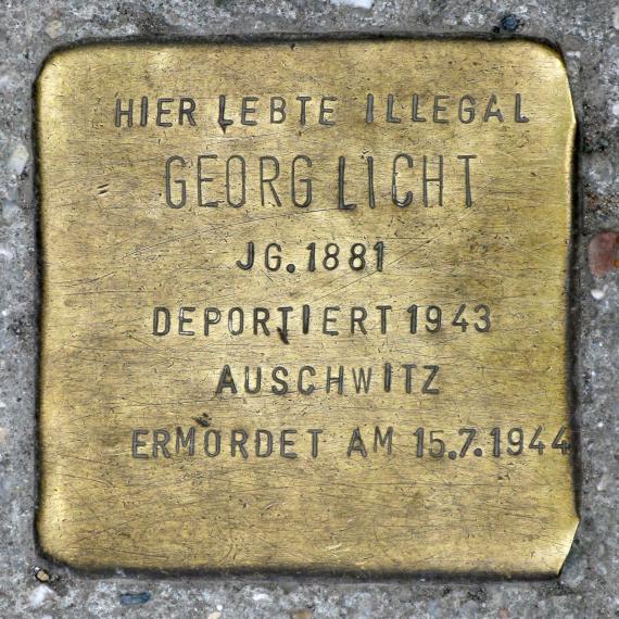 Stolperstein.Mitte.Heinrich-Heine-Straße 13.Georg Licht.2257