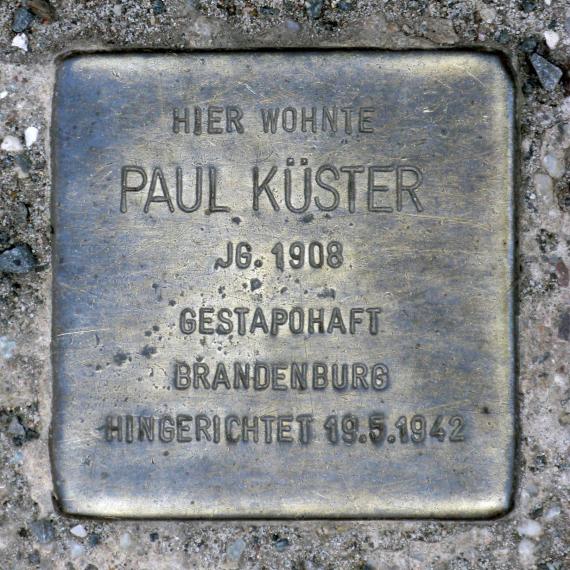 Stolperstein.Mitte.Holzmarktstraße 69 70.Paul Küster.3547