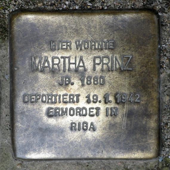 Stolperstein.Mitte.Inselstraße 11.Martha Prinz.2215