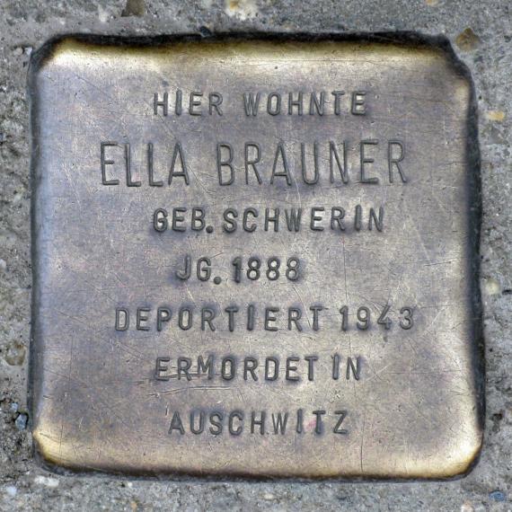 Stolperstein.Mitte.Inselstraße 12a.Ella Brauner.2185