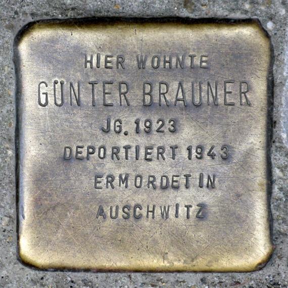 Stolperstein.Mitte.Inselstraße 12a.Günter Brauner.2187