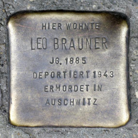 Stolperstein.Mitte.Inselstraße 12a.Leo Brauner.2182