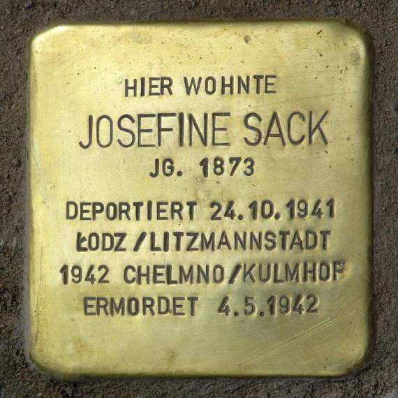 Stolperstein.Mitte.Inselstraße 13a.Josefine Sack.4735