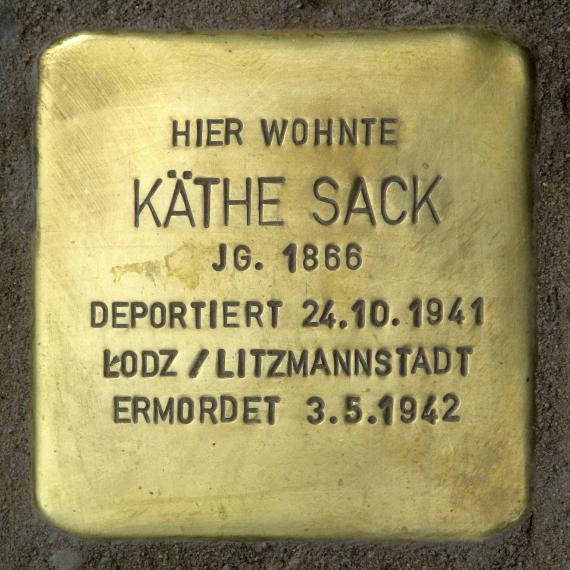 Stolperstein.Mitte.Inselstraße 13a.Käthe Sack.4731