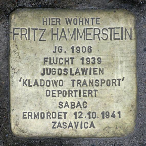 Stolperstein.Mitte.Invalidenstraße 33.Fritz Hammerstein.1631