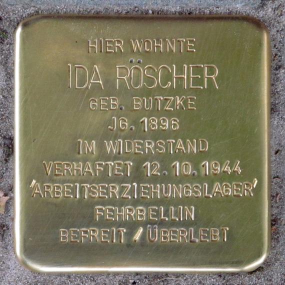 Stolperstein.Mitte.Köpenicker Straße 36.Ida Röscher.3671