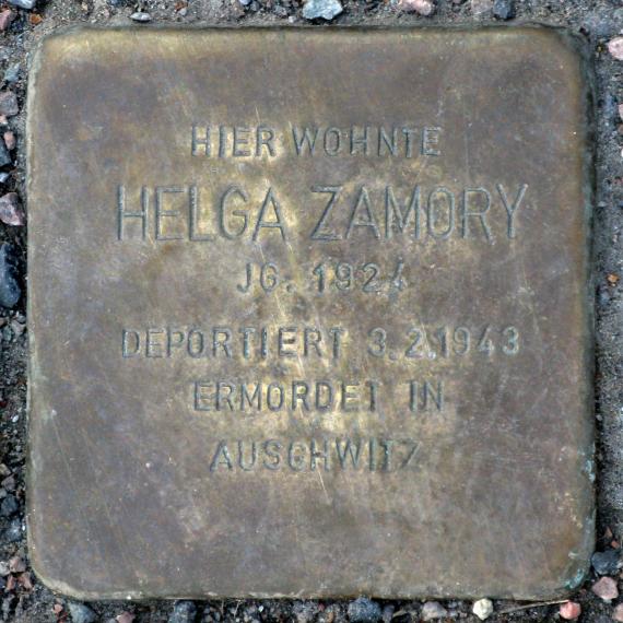 Stolperstein.Mitte.Karl-Liebknecht-Straße 31.Helga Zamory.0490