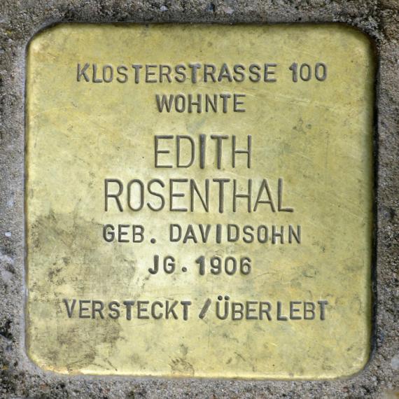 Stolperstein.Mitte.Karl-Liebknecht-Straße 9.Edith Rosenthal.1837
