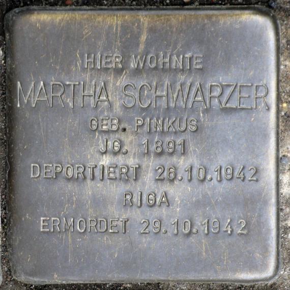 Stolperstein.Mitte.Karl-Marx-Allee 18.Martha Schwarzer.2471