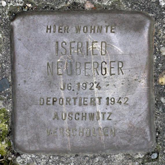 Stolperstein.Mitte.Karl-Marx-Allee 38 40.Isfried Neuberger.2482