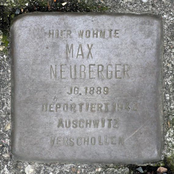 Stolperstein.Mitte.Karl-Marx-Allee 38 40.Max Neuberger.2487