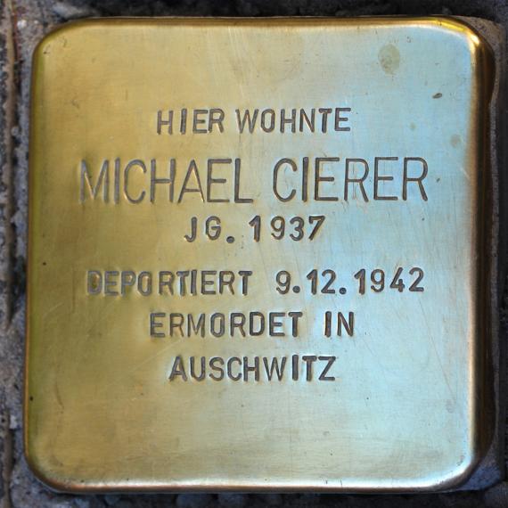 Stolperstein.Mitte.Keibelstraße 5.Michael Cierer.5127