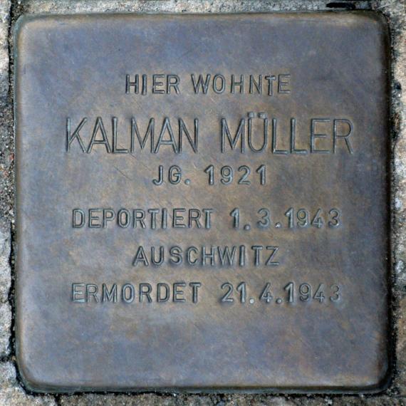Stolperstein.Mitte.Kleine Alexanderstraße 13.Kalman Müller.0744